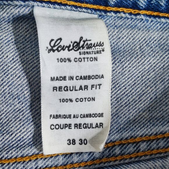 Vintage Signature by Levi's Strauss jeans men's size W38/L30 hard washed denim - Picture 7 of 15